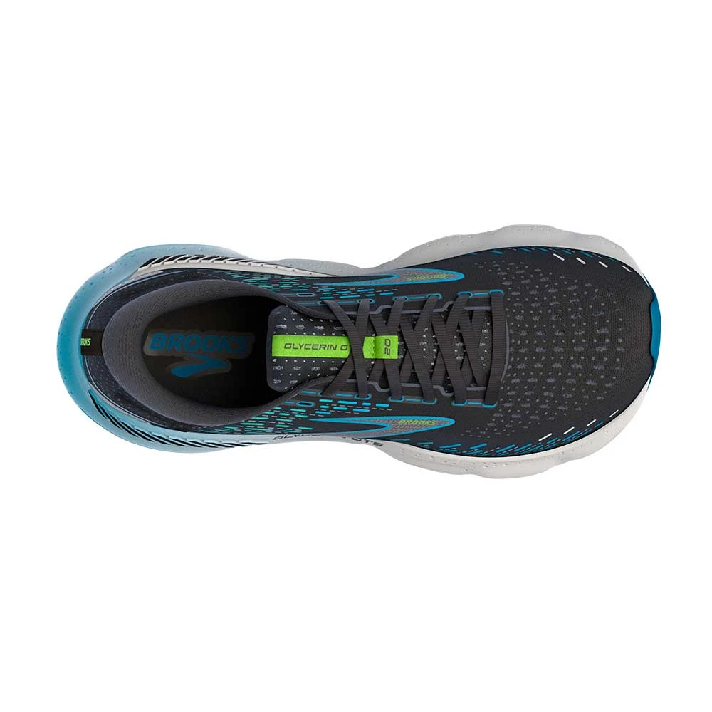 BROOKS Men's Glycerin GTS 20 Running Shoes - Black/Hawaiian Ocean/Green - Regular (D) 5 BROOKS Men's Glycerin GTS 20 Running Shoes - Black/Hawaiian Ocean/Green - Regular (D) - Image 5