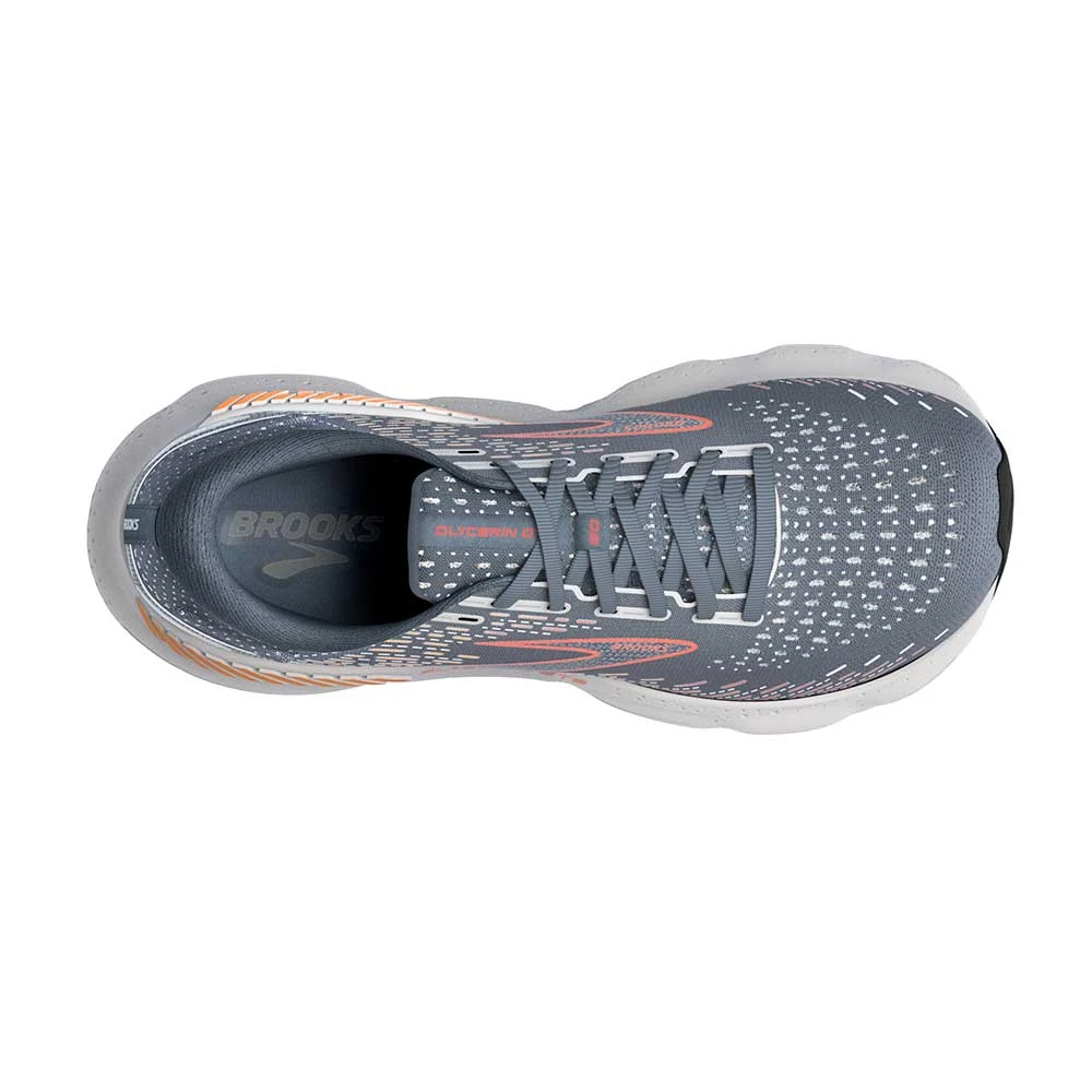 BROOKS Men's Glycerin GTS 20 Running Shoe - Grey/Chili Oil/Orange - Regular (D) 5 BROOKS Men's Glycerin GTS 20 Running Shoe - Grey/Chili Oil/Orange - Regular (D) - Image 5