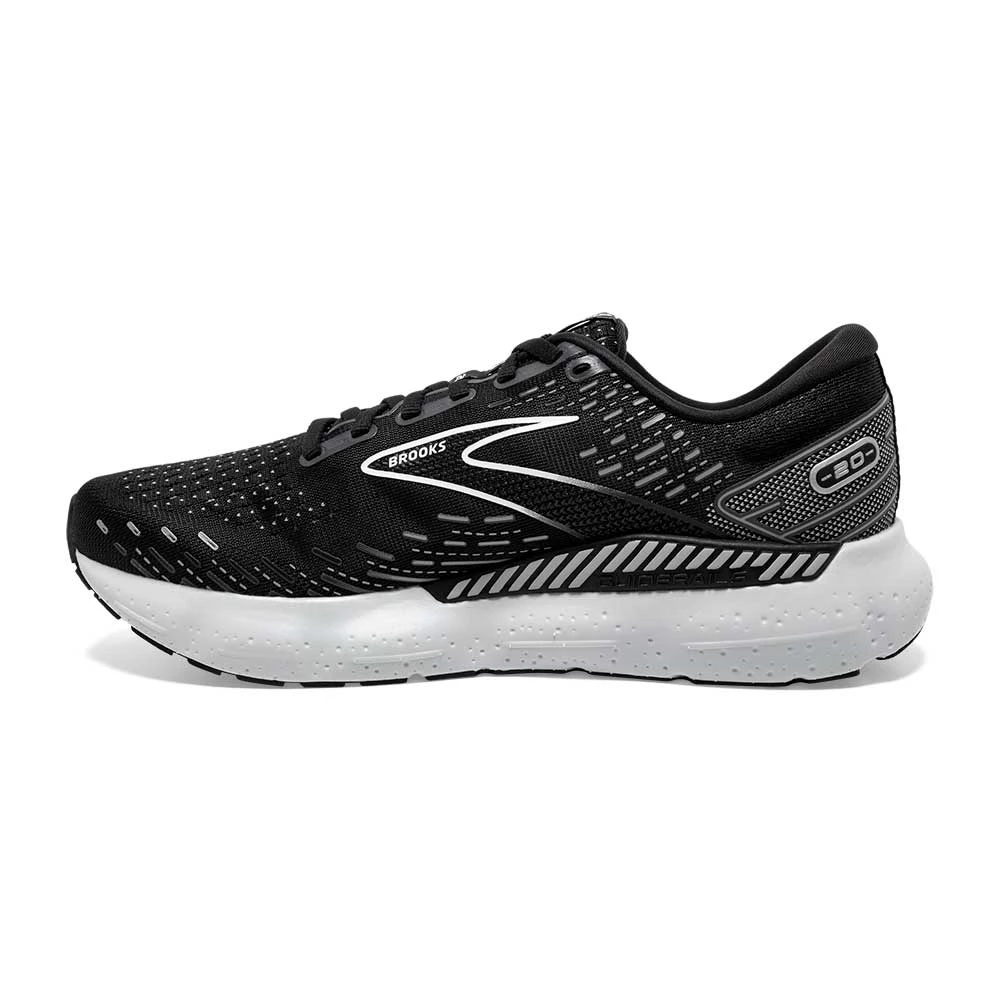 BROOKS Men's Glycerin GTS 20 Running Shoe- Black/White/Alloy- Regular (D) 2 BROOKS Men's Glycerin GTS 20 Running Shoe- Black/White/Alloy- Regular (D) - Image 2