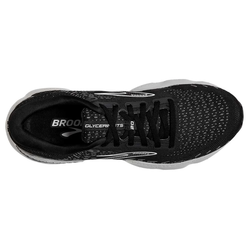 BROOKS Men's Glycerin GTS 20 Running Shoe- Black/White/Alloy- Regular (D) 6 BROOKS Men's Glycerin GTS 20 Running Shoe- Black/White/Alloy- Regular (D) - Image 6