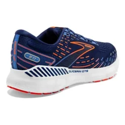 BROOKS Men's Glycerin GTS 20 Running Shoe - Blue Depths/Palace Blue/Orange - Wide (2E) -Patagonia Shop 110383 444 H Glycerin GTS 20