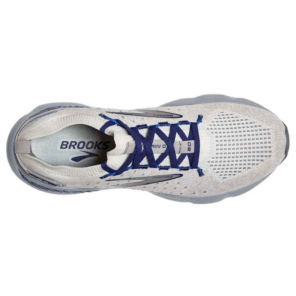 BROOKS Men's Glycerin StealthFit GTS 20 Running Shoe- Oyster/Alloy/Blue Depths- Regular (D) 5 BROOKS Men's Glycerin StealthFit GTS 20 Running Shoe- Oyster/Alloy/Blue Depths- Regular (D) - Image 5