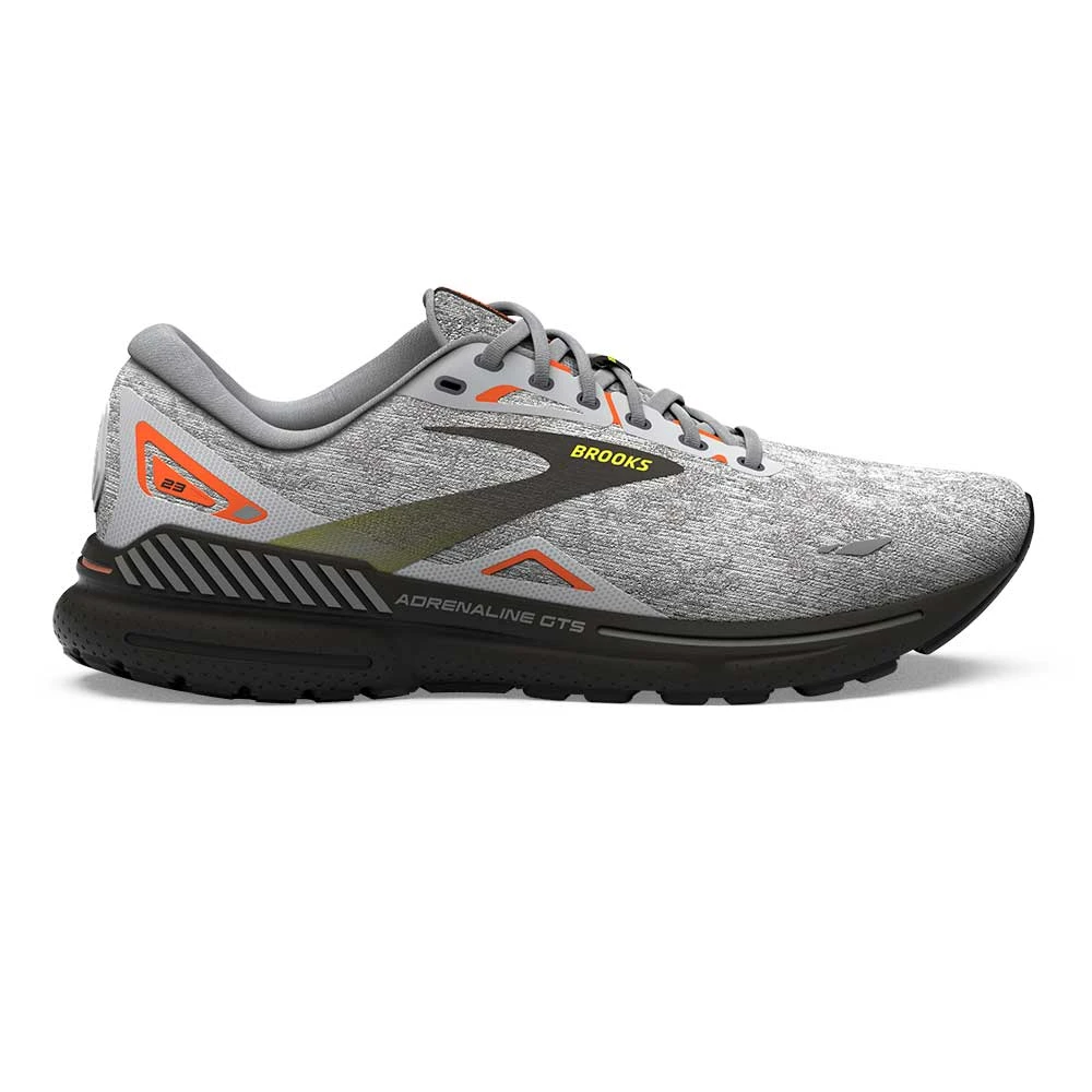 BROOKS Adrenaline GTS 23 (D) - Oyster/Black/Red Orange 1 BROOKS Adrenaline GTS 23 (D) - Oyster/Black/Red Orange