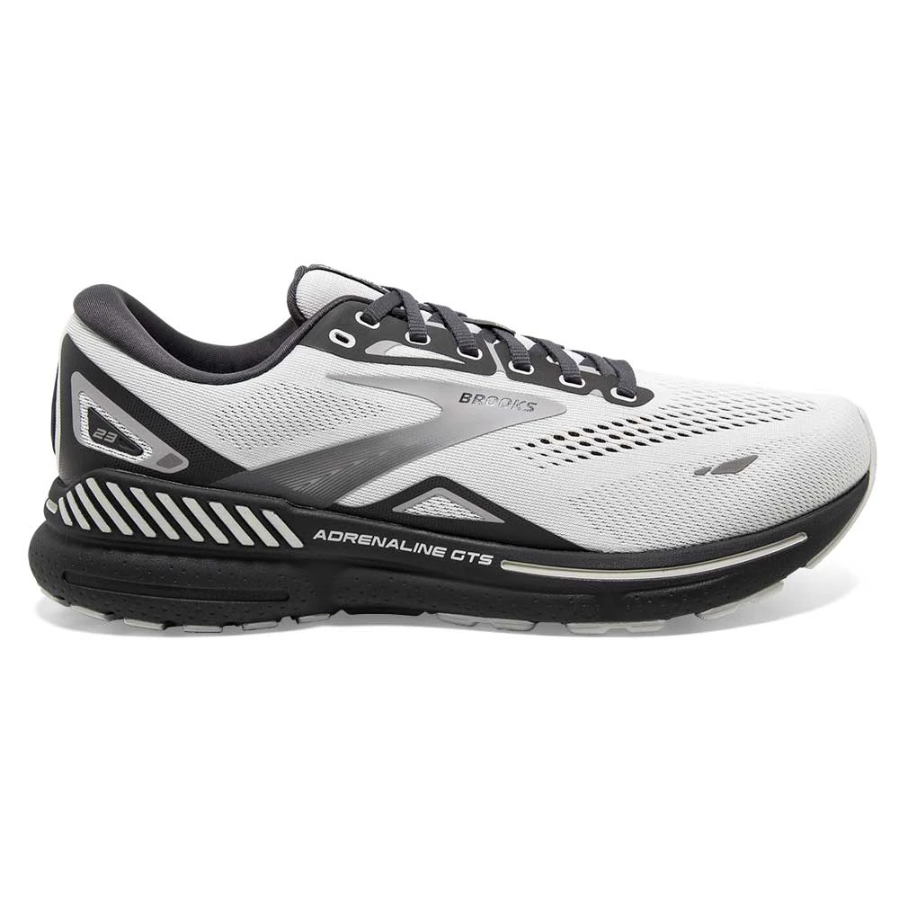 BROOKS Men's Adrenaline GTS 23 Running Shoe - Oyster/Ebony/Alloy- Wide (2E) 1 BROOKS Men's Adrenaline GTS 23 Running Shoe - Oyster/Ebony/Alloy- Wide (2E)