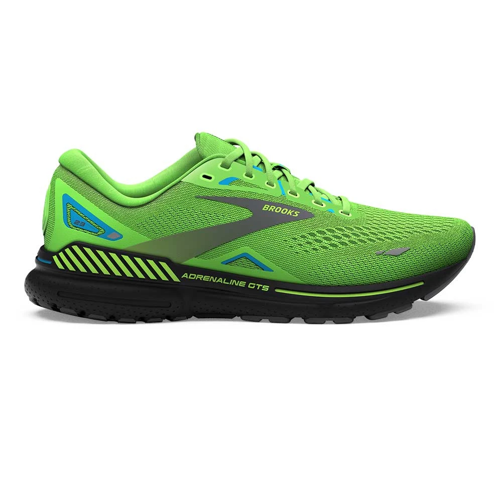 BROOKS Men's Adrenaline GTS 23 Running Shoe - Green Gecko/Grey/Atomic Blue- Wide (2E) 1 BROOKS Men's Adrenaline GTS 23 Running Shoe - Green Gecko/Grey/Atomic Blue- Wide (2E)