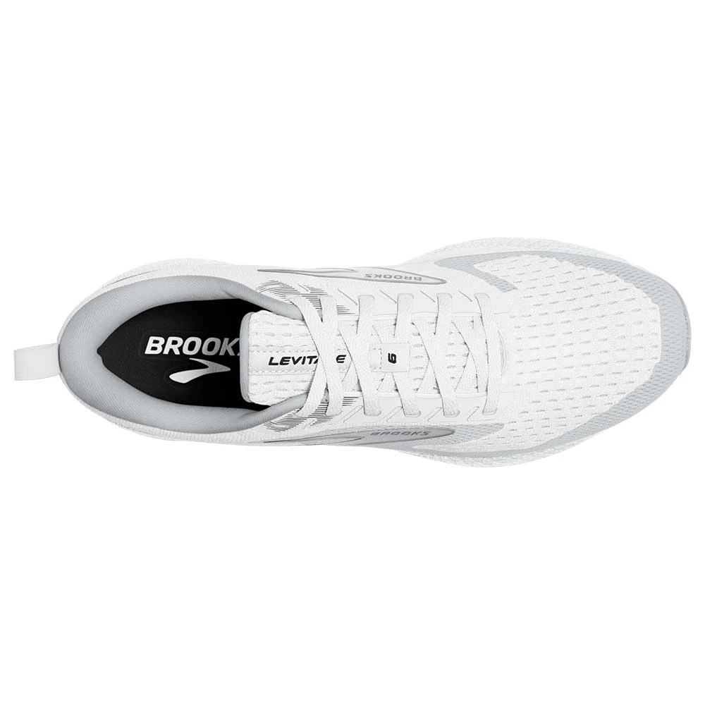 BROOKS Men's Levitate 6 Running Shoe - Bright White/Oyster Mushroom- Regular (D) 4 BROOKS Men's Levitate 6 Running Shoe - Bright White/Oyster Mushroom- Regular (D) - Image 4