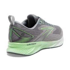 BROOKS Men's Levitate 6 Running Shoe- Primer Grey/Neon Green- Regular (D) -Patagonia Shop 110395 312 H Levitate 6
