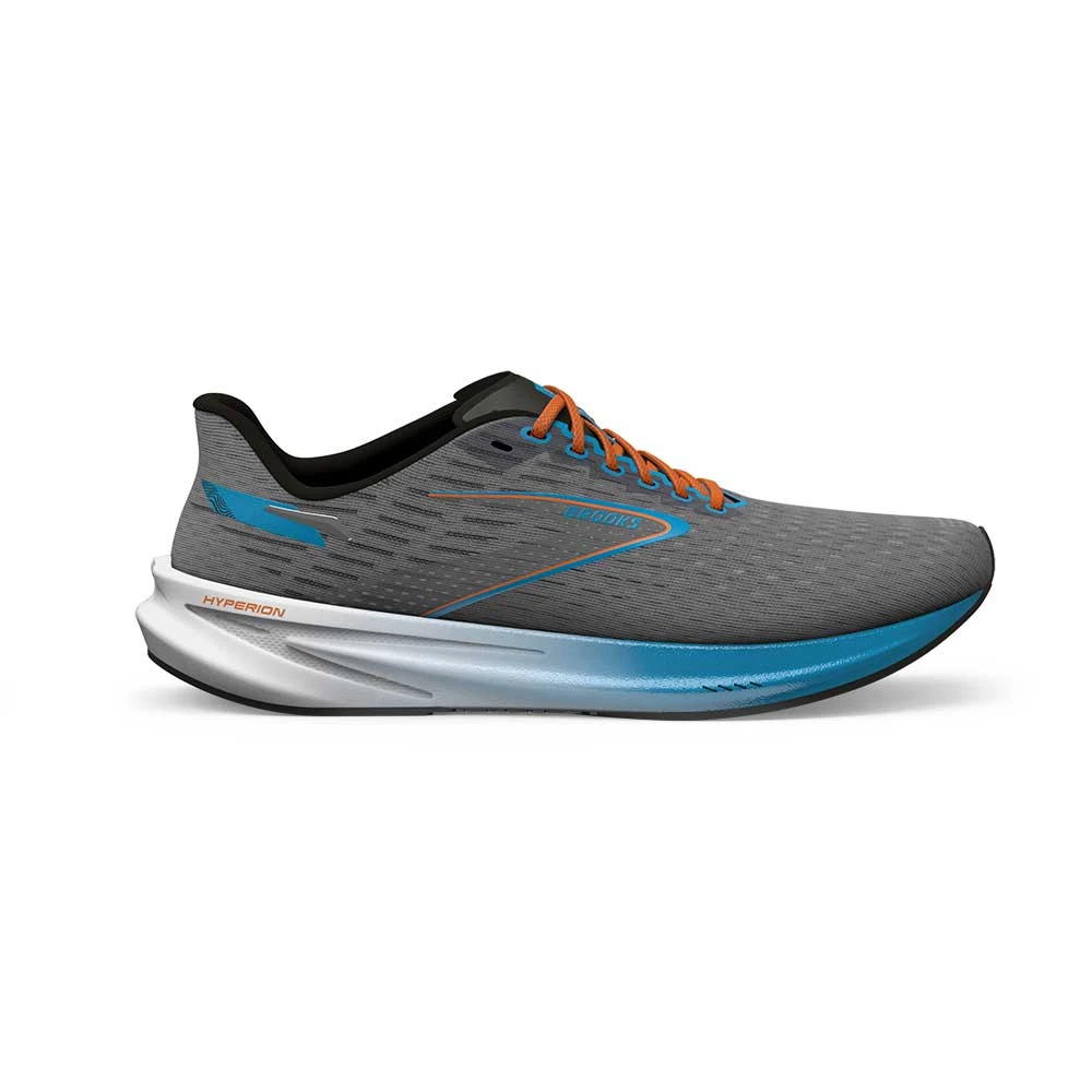 BROOKS Men's Hyperion Running Shoe - Grey/Atomic Blue/Scarlet - Regular (D) 1 BROOKS Men's Hyperion Running Shoe - Grey/Atomic Blue/Scarlet - Regular (D)
