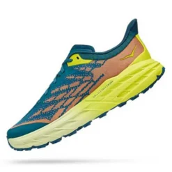 Hoka Men's Speedgoat 5 Trail Shoes - Blue Coral/Evening Primrose - Regular (D) -Patagonia Shop 1123157 BCEP 4