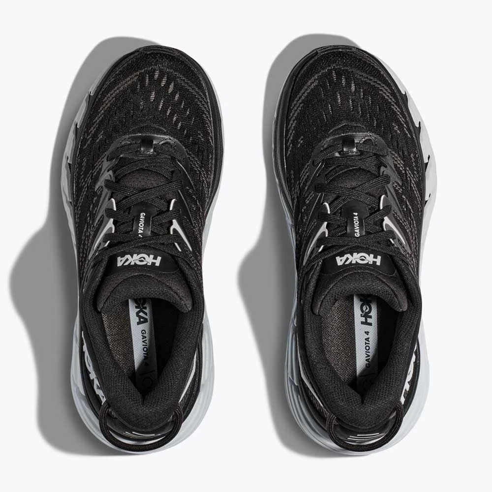 Hoka Women's Gaviota 4 Running Shoe - Black/White - Wide (D) 3 Hoka Women's Gaviota 4 Running Shoe - Black/White - Wide (D) - Image 3