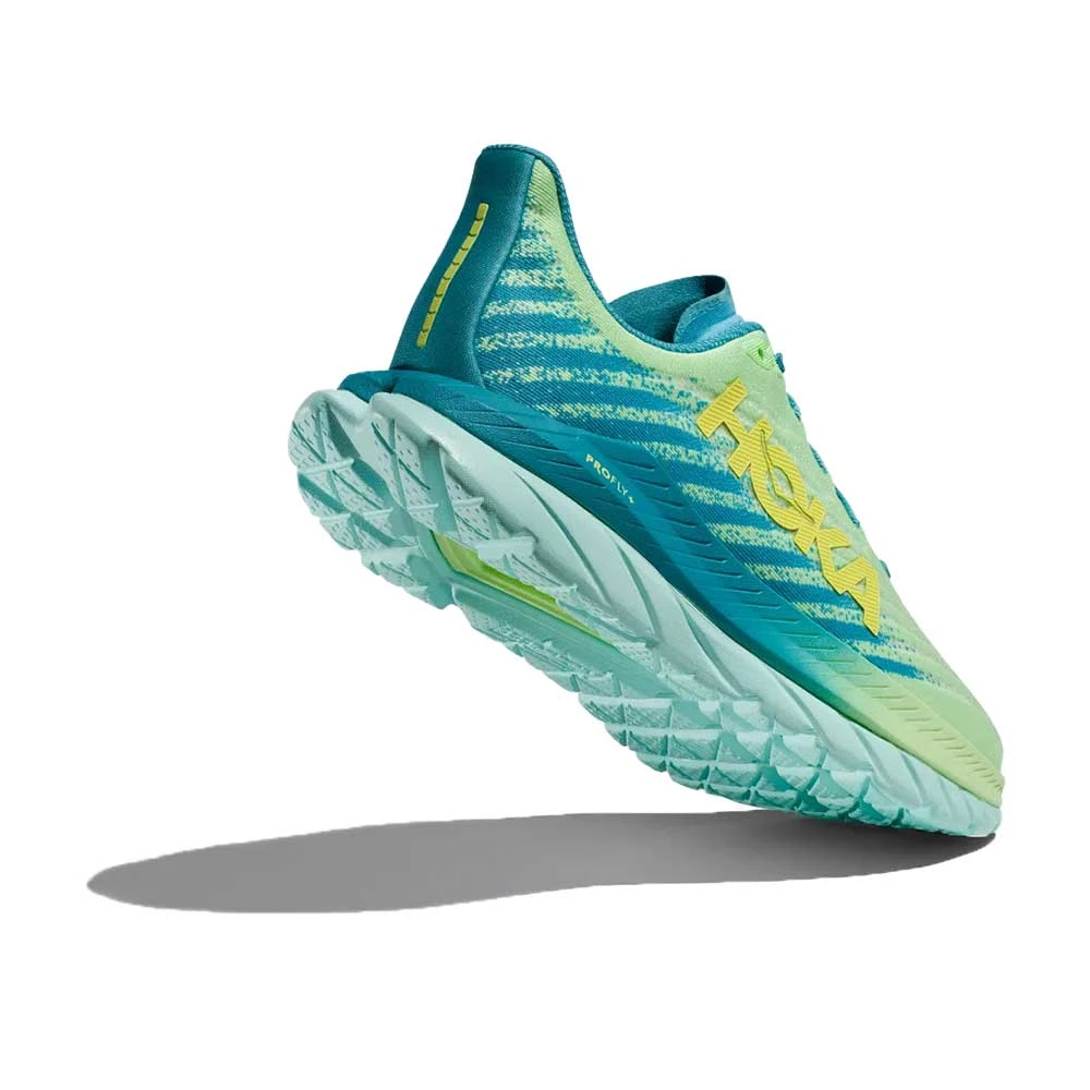 Hoka Men's Mach 5 Running Shoe - Lime Glow/Ocean Mist - Regular (D) 4 Hoka Men's Mach 5 Running Shoe - Lime Glow/Ocean Mist - Regular (D) - Image 4