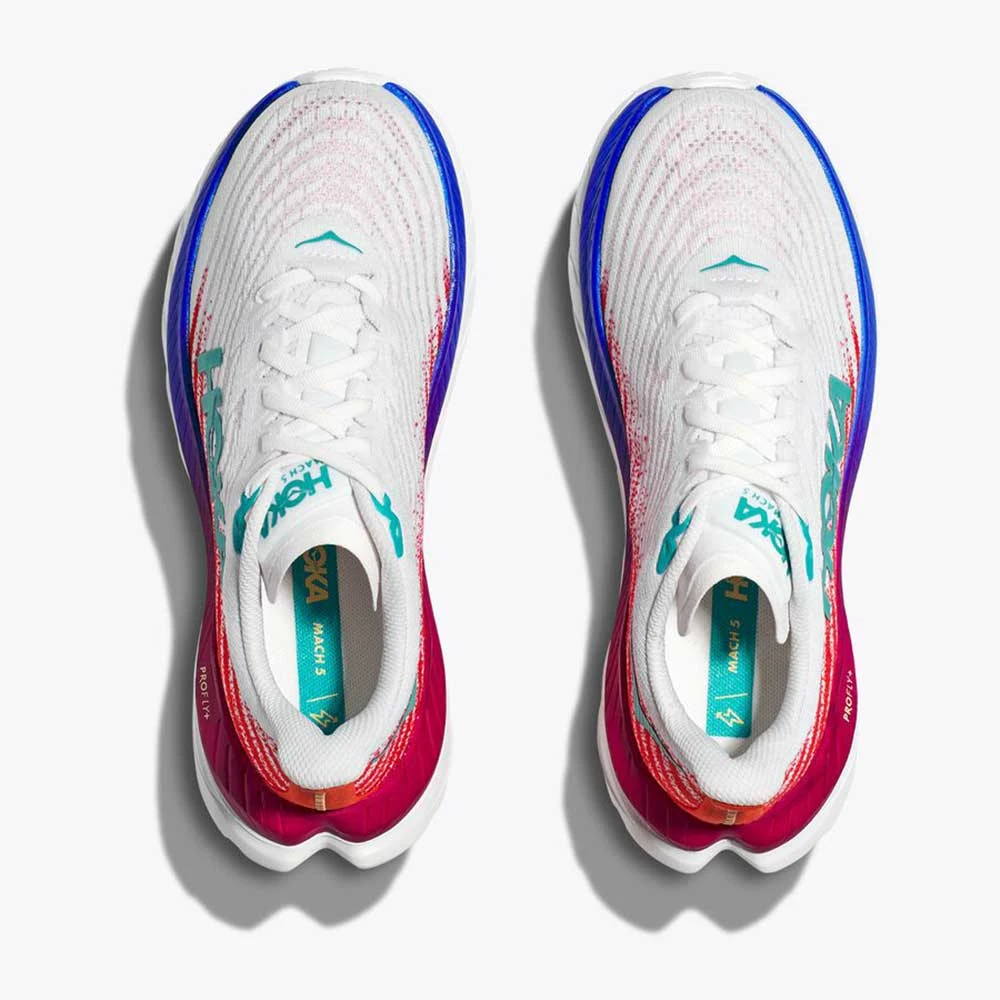 Hoka Women's Mach 5 - White/Flame - Regular (B) 5 Hoka Women's Mach 5 - White/Flame - Regular (B) - Image 5
