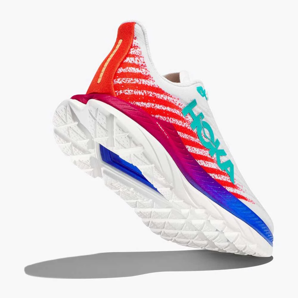 Hoka Women's Mach 5 - White/Flame - Regular (B) 3 Hoka Women's Mach 5 - White/Flame - Regular (B) - Image 3