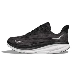 Hoka Men's Clifton 9 Running Shoe - Black/White -Patagonia Shop 1127895 BWHT 8