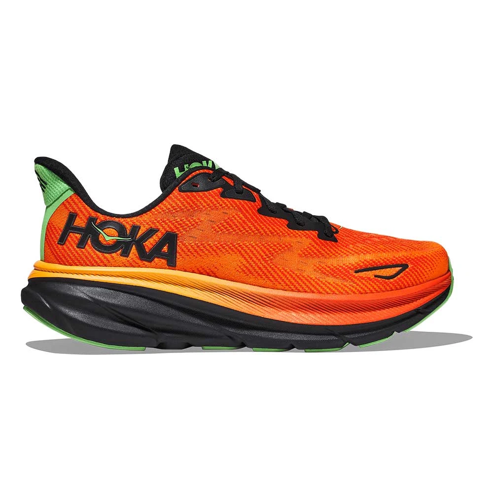 Hoka Men's Clifton 9 Running Shoe- Flame/Vibrant Orange - Regular (D) 1 Hoka Men's Clifton 9 Running Shoe- Flame/Vibrant Orange - Regular (D)