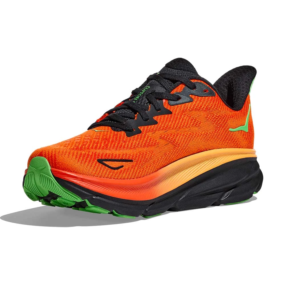 Hoka Men's Clifton 9 Running Shoe- Flame/Vibrant Orange - Regular (D) 4 Hoka Men's Clifton 9 Running Shoe- Flame/Vibrant Orange - Regular (D) - Image 4