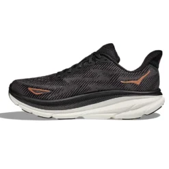 Hoka Women's Clifton 9 Running Shoe - Black/Copper - Wide (D) -Patagonia Shop 1127896 BCPPR 8