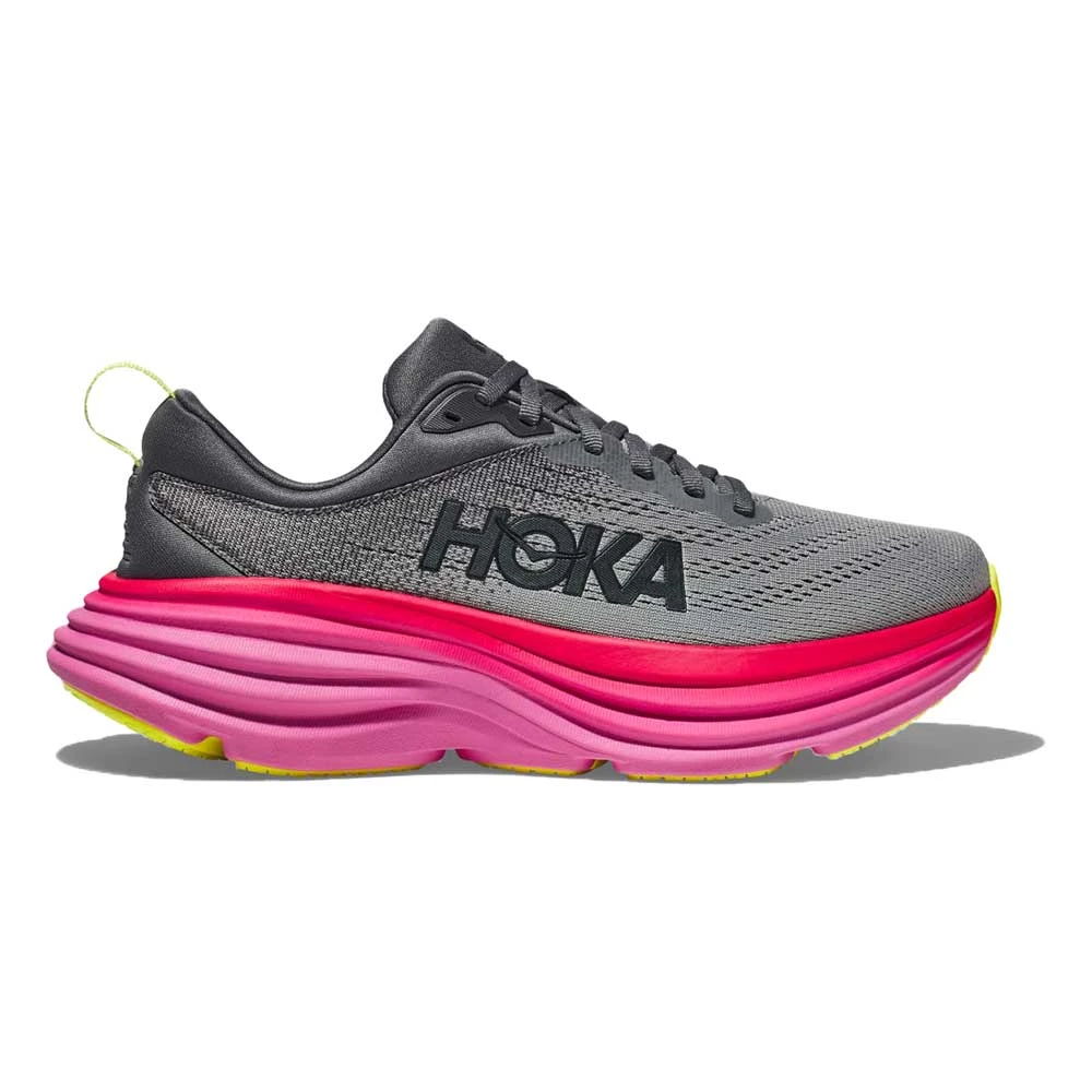 Hoka Women's Bondi 8 Running Shoe- Castlerock/Strawberry- Regular (B) 1 Hoka Women's Bondi 8 Running Shoe- Castlerock/Strawberry- Regular (B)