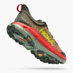 Hoka Men's Mafate Speed 4 Trail Shoe - Thyme/Fiesta- Regular (D) -Patagonia Shop 1129930 TFST 3