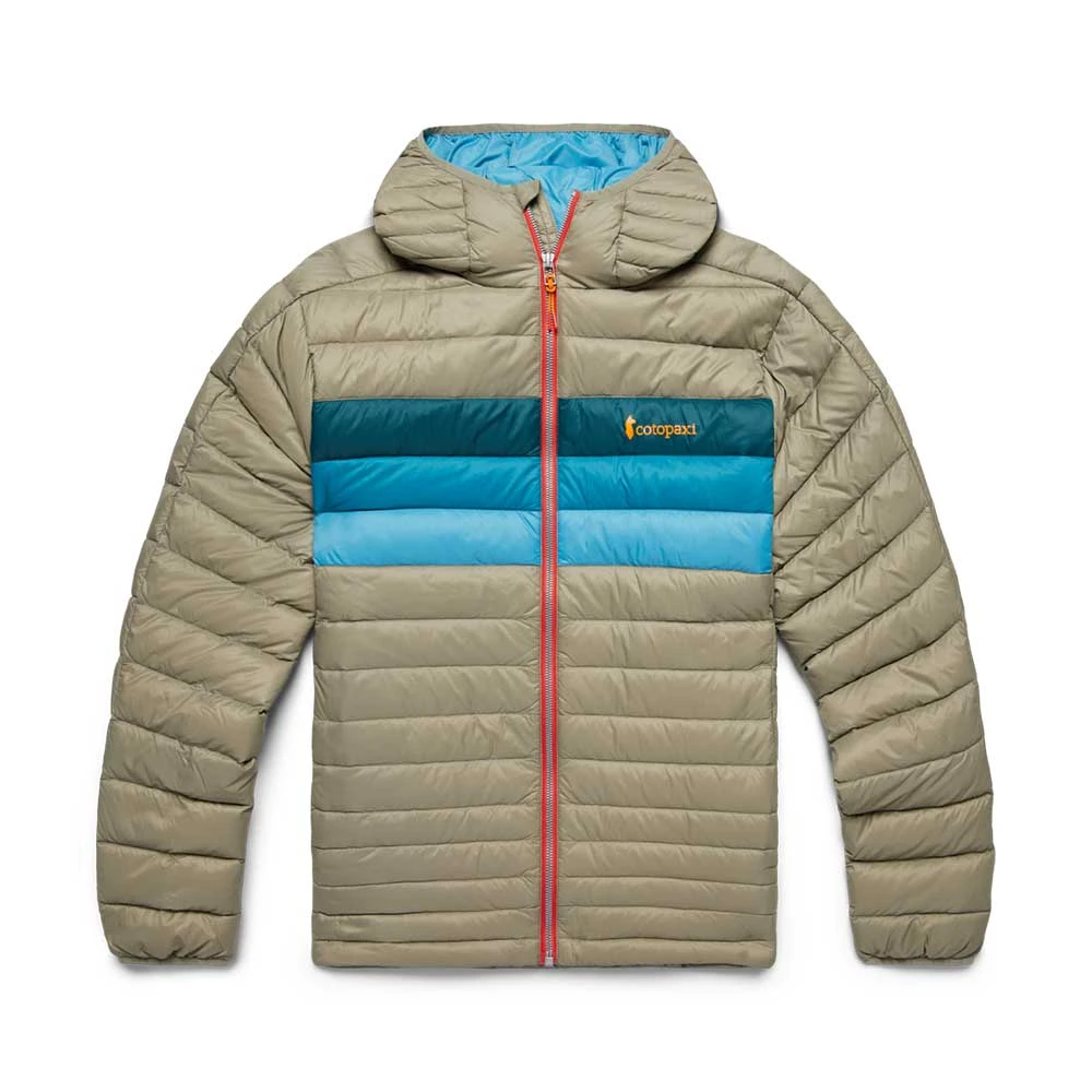 Cotopaxi Men's Fuego Down Hooded Jacket - Stone Stripe 1 Cotopaxi Men's Fuego Down Hooded Jacket - Stone Stripe