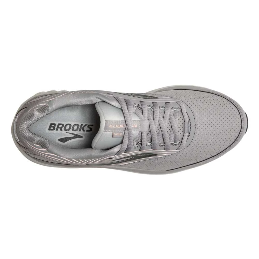BROOKS Women's Addiction Walker Suede - Alloy/Oyster/Peach- Wide (D) 5 BROOKS Women's Addiction Walker Suede - Alloy/Oyster/Peach- Wide (D) - Image 5