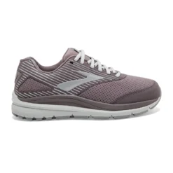 BROOKS Women's Addiction Walker Suede Walking Shoe - Shark/Alloy/Oyster - Regular (B)