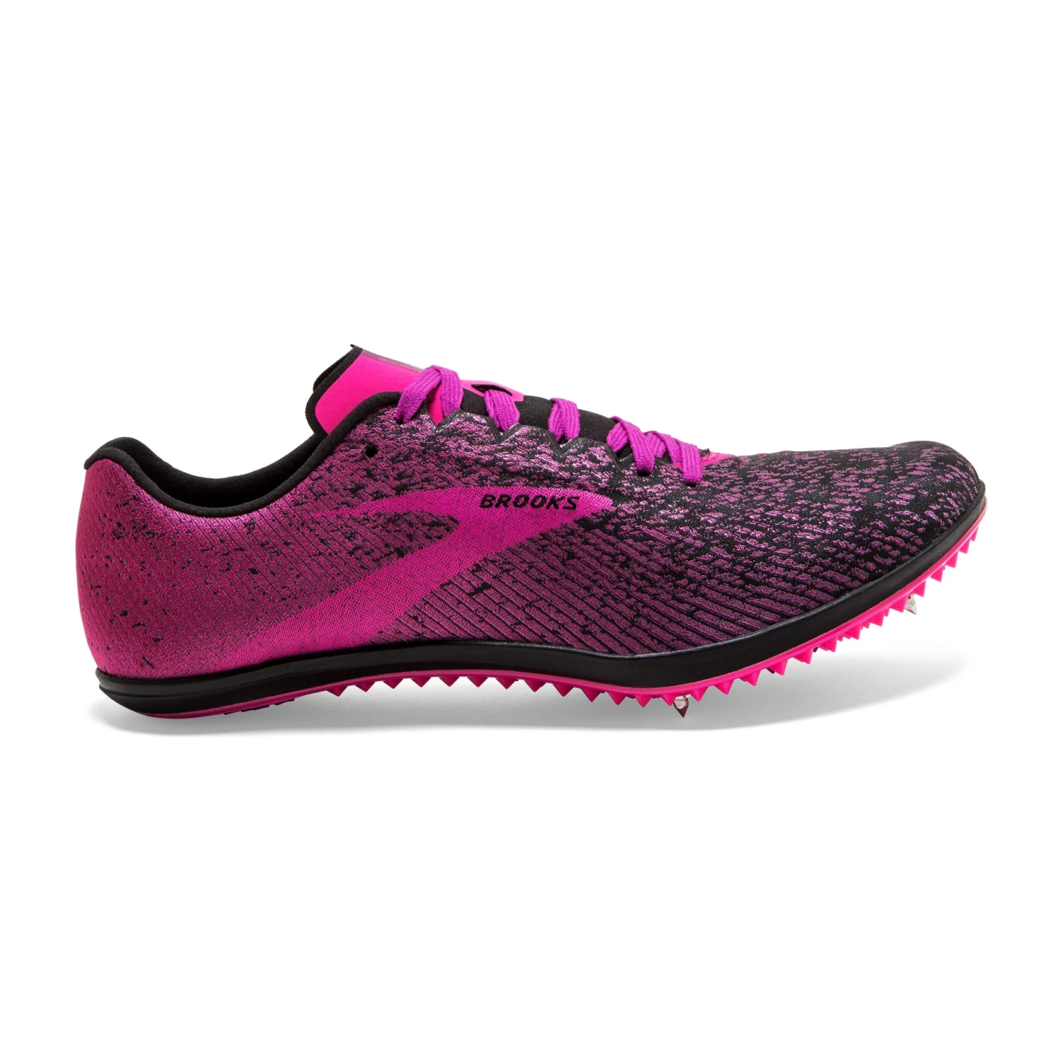 BROOKS Women's Mach 19 Track Spike - Black/Hollyhock/Pink- Regular (B) 1 BROOKS Women's Mach 19 Track Spike - Black/Hollyhock/Pink- Regular (B)