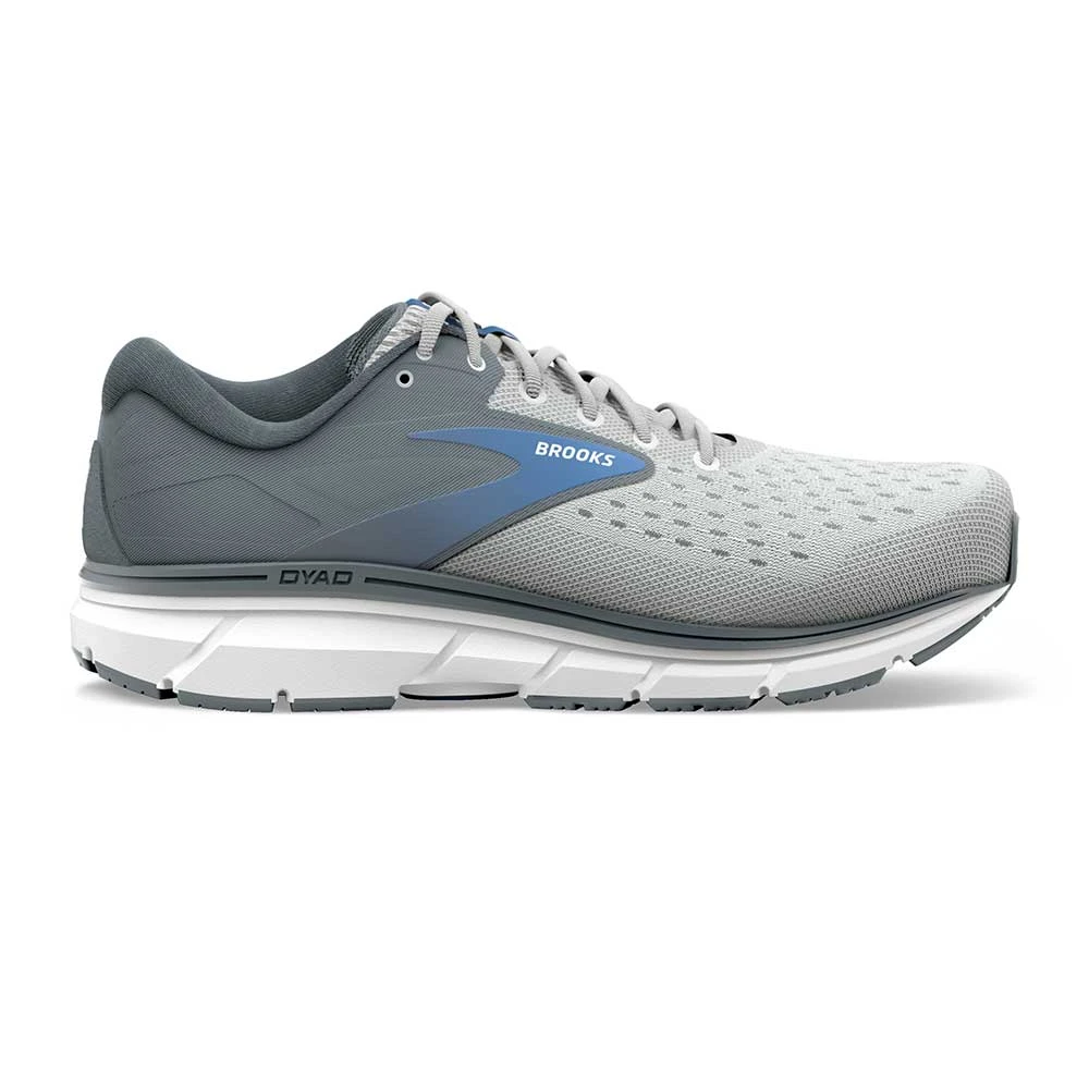 BROOKS Women's Dyad 11 Running Shoe - Grey/White/Blue - Regular (B) 1 BROOKS Women's Dyad 11 Running Shoe - Grey/White/Blue - Regular (B)