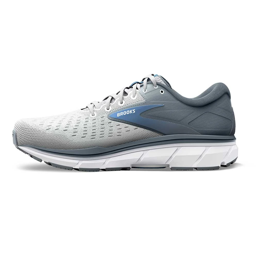 BROOKS Women's Dyad 11 Running Shoe - Grey/White/Blue - Regular (B) 3 BROOKS Women's Dyad 11 Running Shoe - Grey/White/Blue - Regular (B) - Image 3