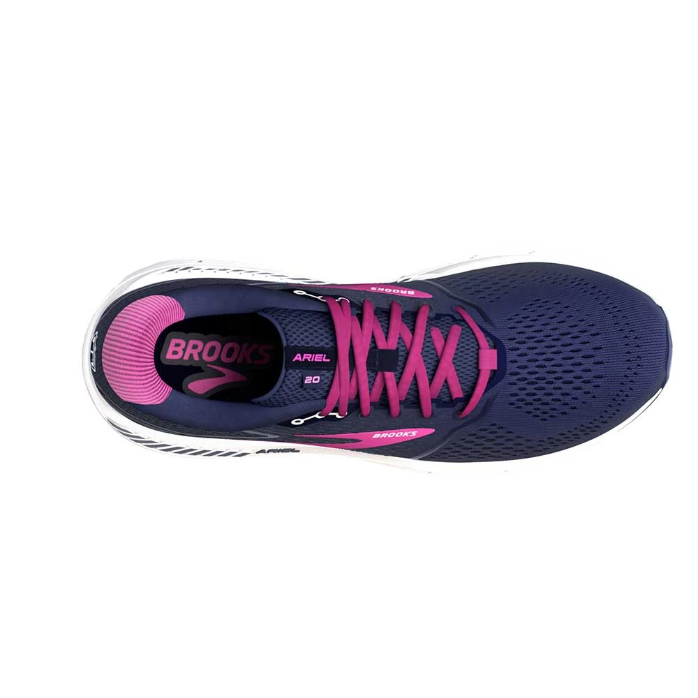 BROOKS Women's Ariel 20 Running Shoe- Peacoat/Vivid Viola/White - Wide (D) 5 BROOKS Women's Ariel 20 Running Shoe- Peacoat/Vivid Viola/White - Wide (D) - Image 5