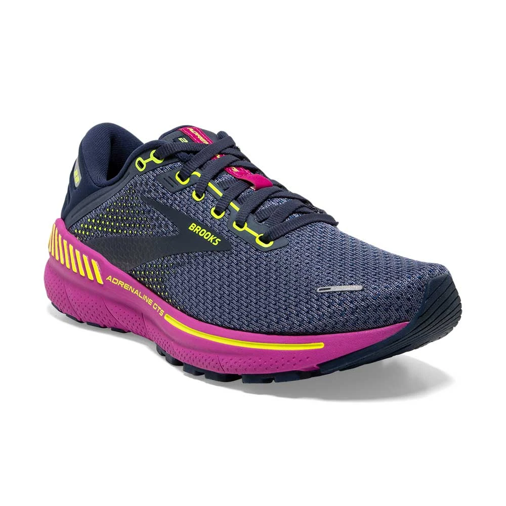 BROOKS Women's Adrenaline GTS 22 Running Shoe- Nightshadow/Viola/Nightlife- Regular (B) 2 BROOKS Women's Adrenaline GTS 22 Running Shoe- Nightshadow/Viola/Nightlife- Regular (B) - Image 2