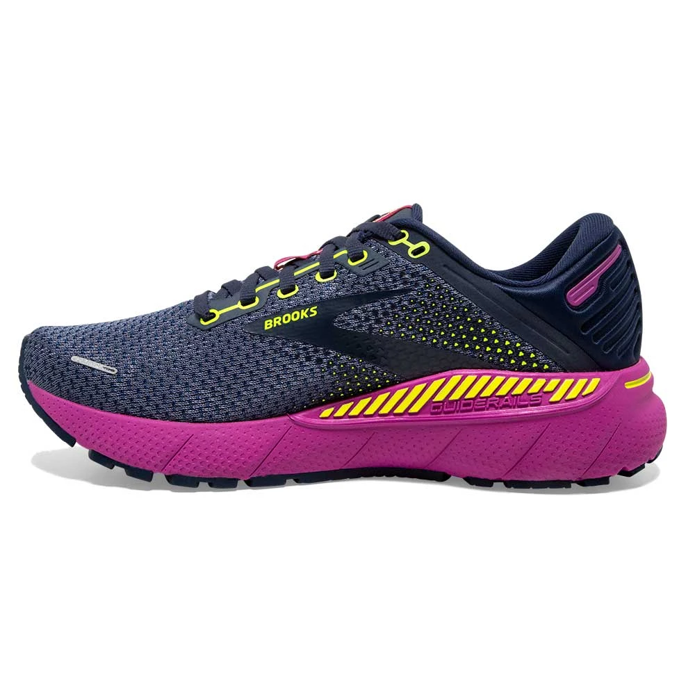BROOKS Women's Adrenaline GTS 22 Running Shoe- Nightshadow/Viola/Nightlife- Regular (B) 3 BROOKS Women's Adrenaline GTS 22 Running Shoe- Nightshadow/Viola/Nightlife- Regular (B) - Image 3