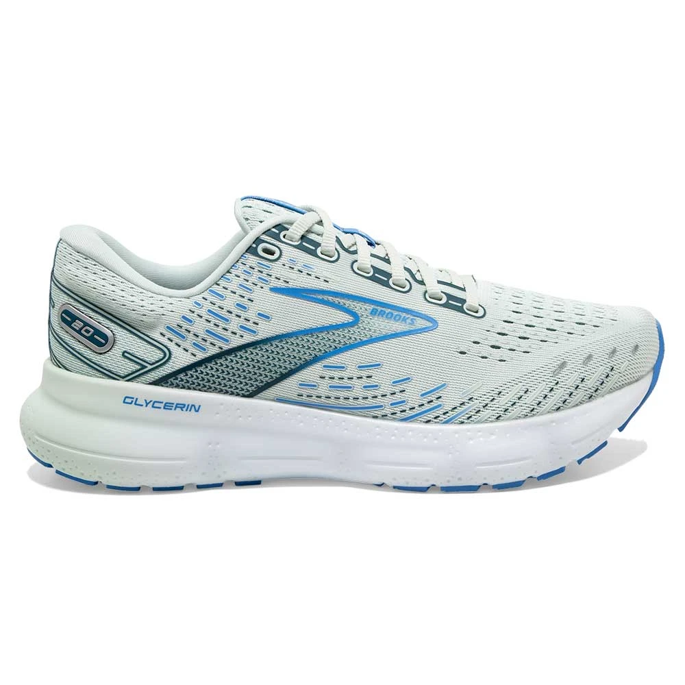 BROOKS Women's Glycerin 20 Running Shoe - Blue Glass/Marina/Legion Blue - Regular (B) 1 BROOKS Women's Glycerin 20 Running Shoe - Blue Glass/Marina/Legion Blue - Regular (B)