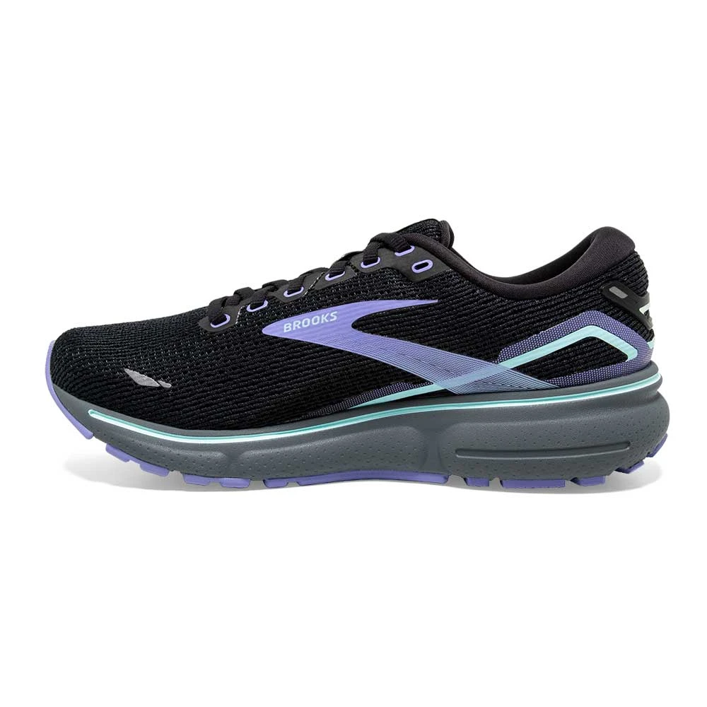 BROOKS Women's Ghost 15 Running Shoe- Black/Jacaranda/Salt- Regular (B) 4 BROOKS Women's Ghost 15 Running Shoe- Black/Jacaranda/Salt- Regular (B) - Image 4