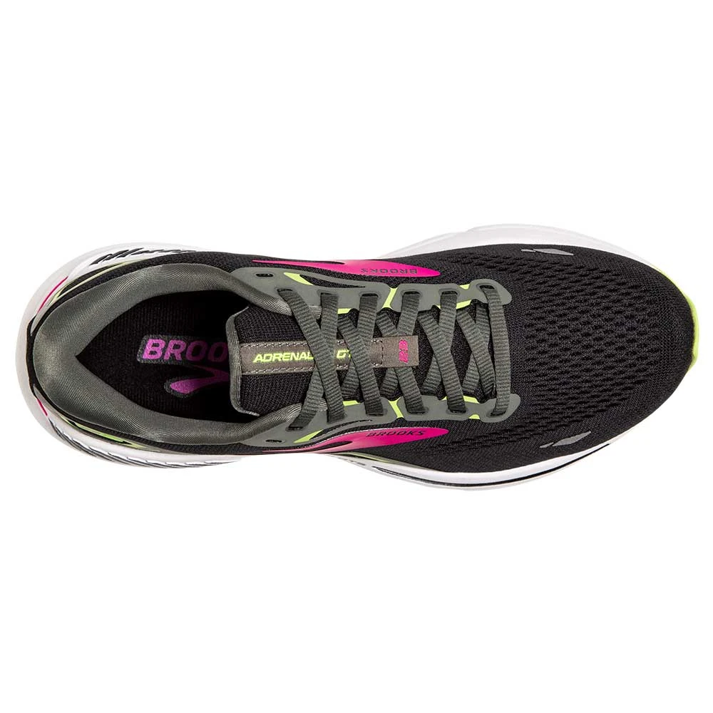 BROOKS Women's Adrenaline GTS 23 Running Shoe - Black/Gunmetal/Sharp Green- Regular (B) 6 BROOKS Women's Adrenaline GTS 23 Running Shoe - Black/Gunmetal/Sharp Green- Regular (B) - Image 6