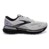 BROOKS Women's Adrenaline GTS 23 Running Shoe - Grey/Black/Purple- Wide (D)