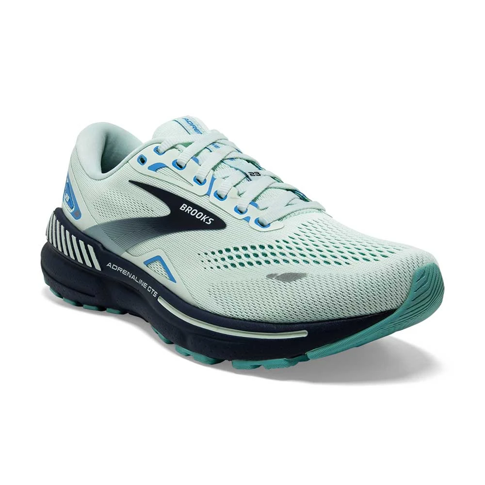 BROOKS Women's Adrenaline GTS 23 Running Shoe - Blue Glass/Nile Blue/Marina- Wide (D) 2 BROOKS Women's Adrenaline GTS 23 Running Shoe - Blue Glass/Nile Blue/Marina- Wide (D) - Image 2