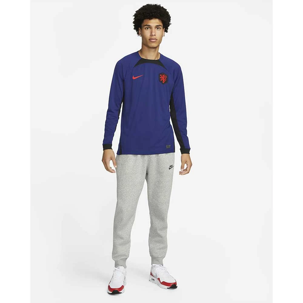 Nike Men's Netherlands 2022/23 Away Long Sleeve Away Jersey - Deep Royal/Black 2 Nike Men's Netherlands 2022/23 Away Long Sleeve Away Jersey - Deep Royal/Black - Image 2