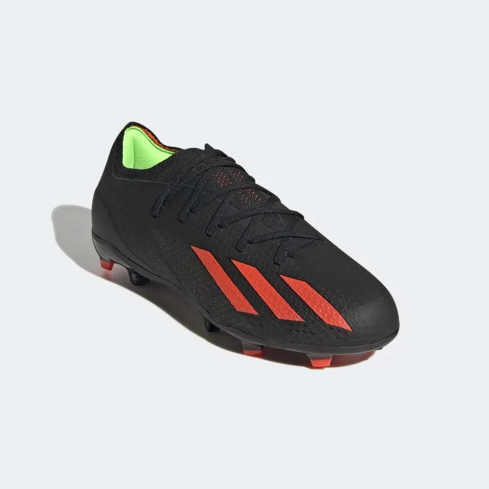 ADIDAS Youth JR X SpeedPortal 1 FG Soccer Shoe - Core Black/Solar Red/Solar Green 2 ADIDAS Youth JR X SpeedPortal 1 FG Soccer Shoe - Core Black/Solar Red/Solar Green - Image 2