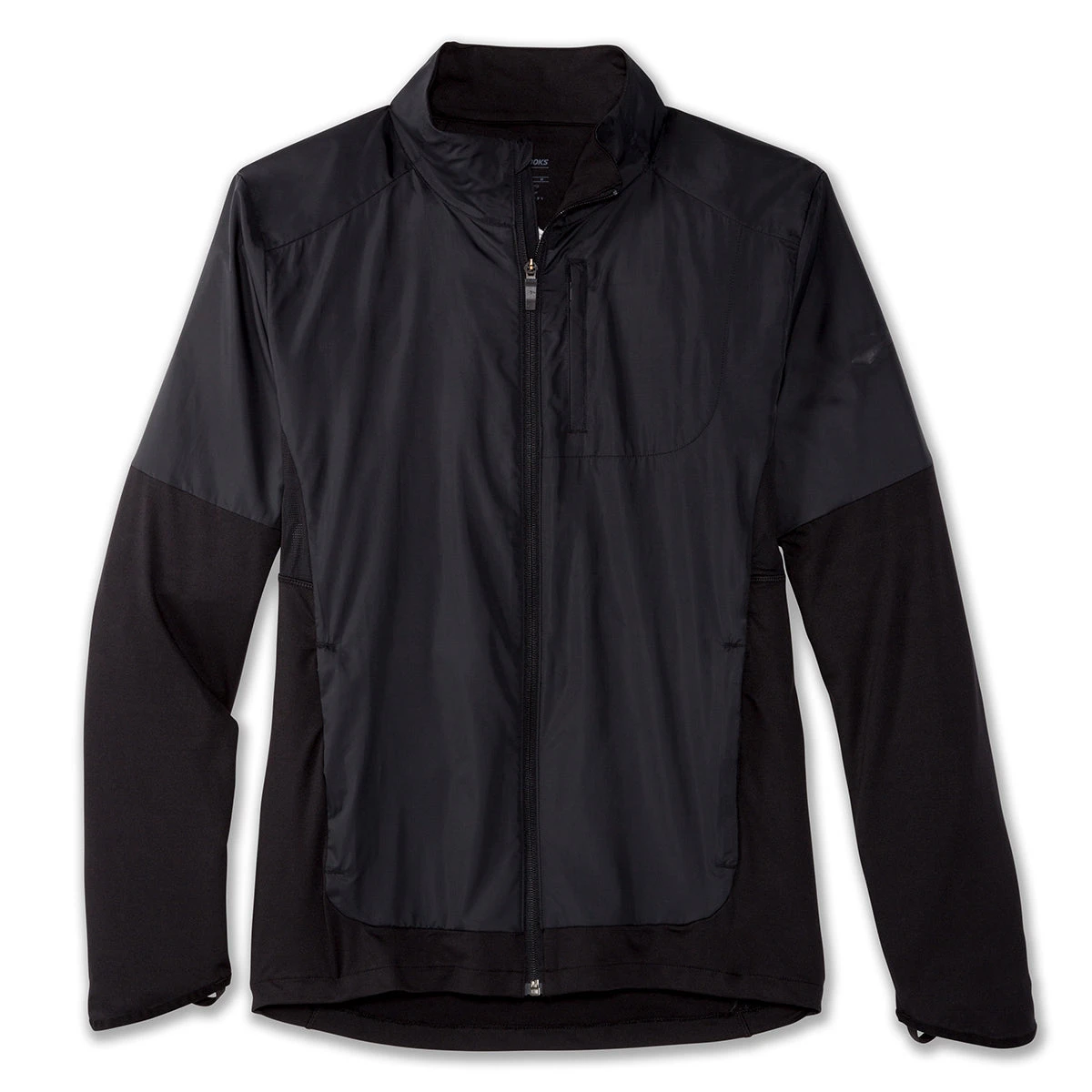 BROOKS Men's Fusion Hybrid Jacket - Black 1 BROOKS Men's Fusion Hybrid Jacket - Black
