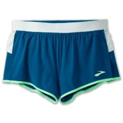 BROOKS Men's Sherpa 3" Split Short - Dk Ocean/Grey Skies/Neo