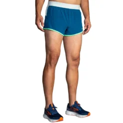 BROOKS Men's Sherpa 3" Split Short - Dk Ocean/Grey Skies/Neo -Patagonia Shop 211329 409 MF Sherpa 3in Split Short