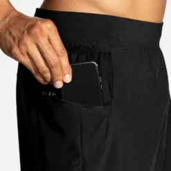 BROOKS Men's Sherpa 5in 2-in-1 Short - Black -Patagonia Shop 211331 001 D2 Sherpa 5in 2in1 Short