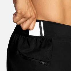 BROOKS Men's Sherpa 5in 2-in-1 Short - Black -Patagonia Shop 211331 001 D3 Sherpa 5in 2in1 Short