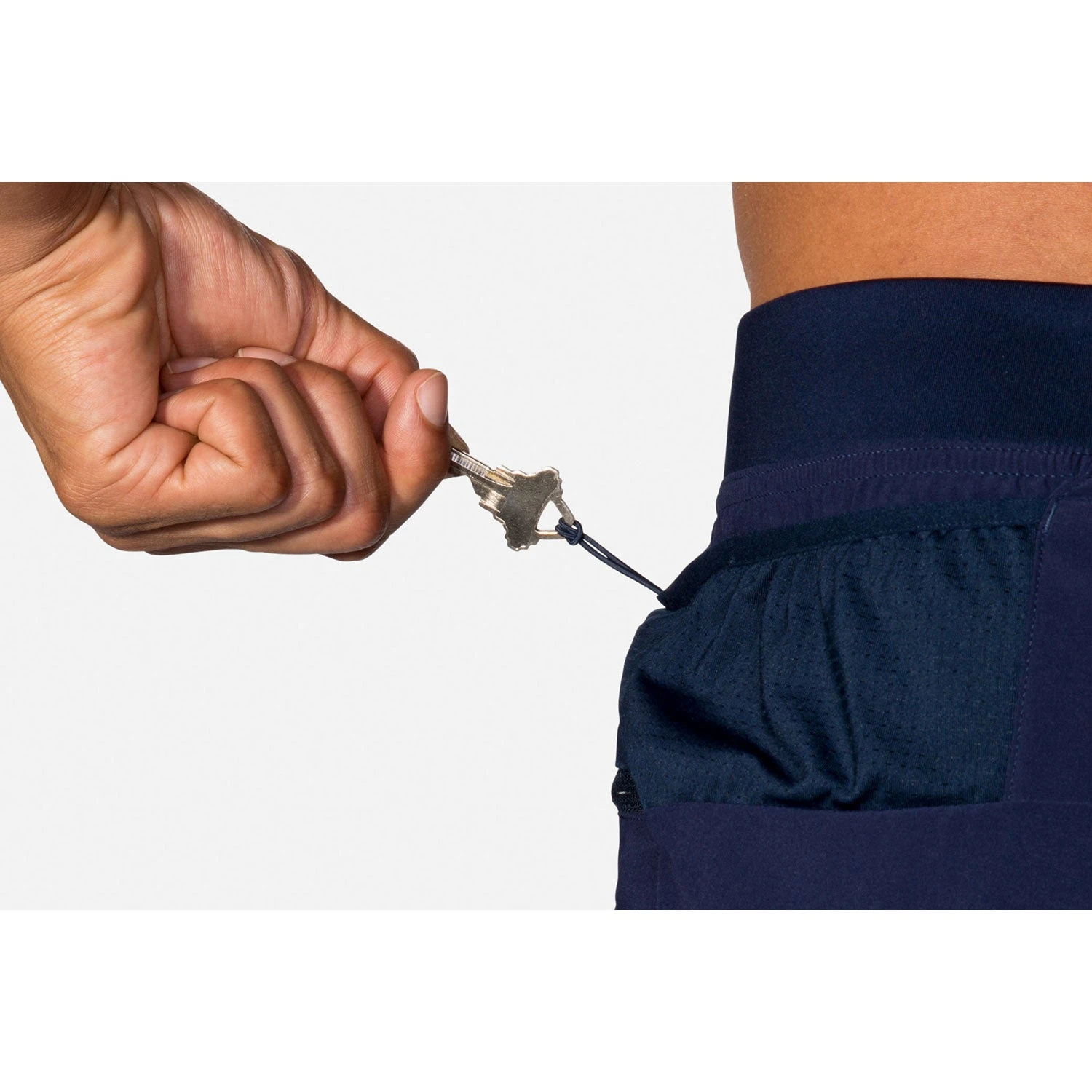 BROOKS Men's Sherpa 7" 2-In-1 Short - Navy 8 BROOKS Men's Sherpa 7" 2-In-1 Short - Navy - Image 8