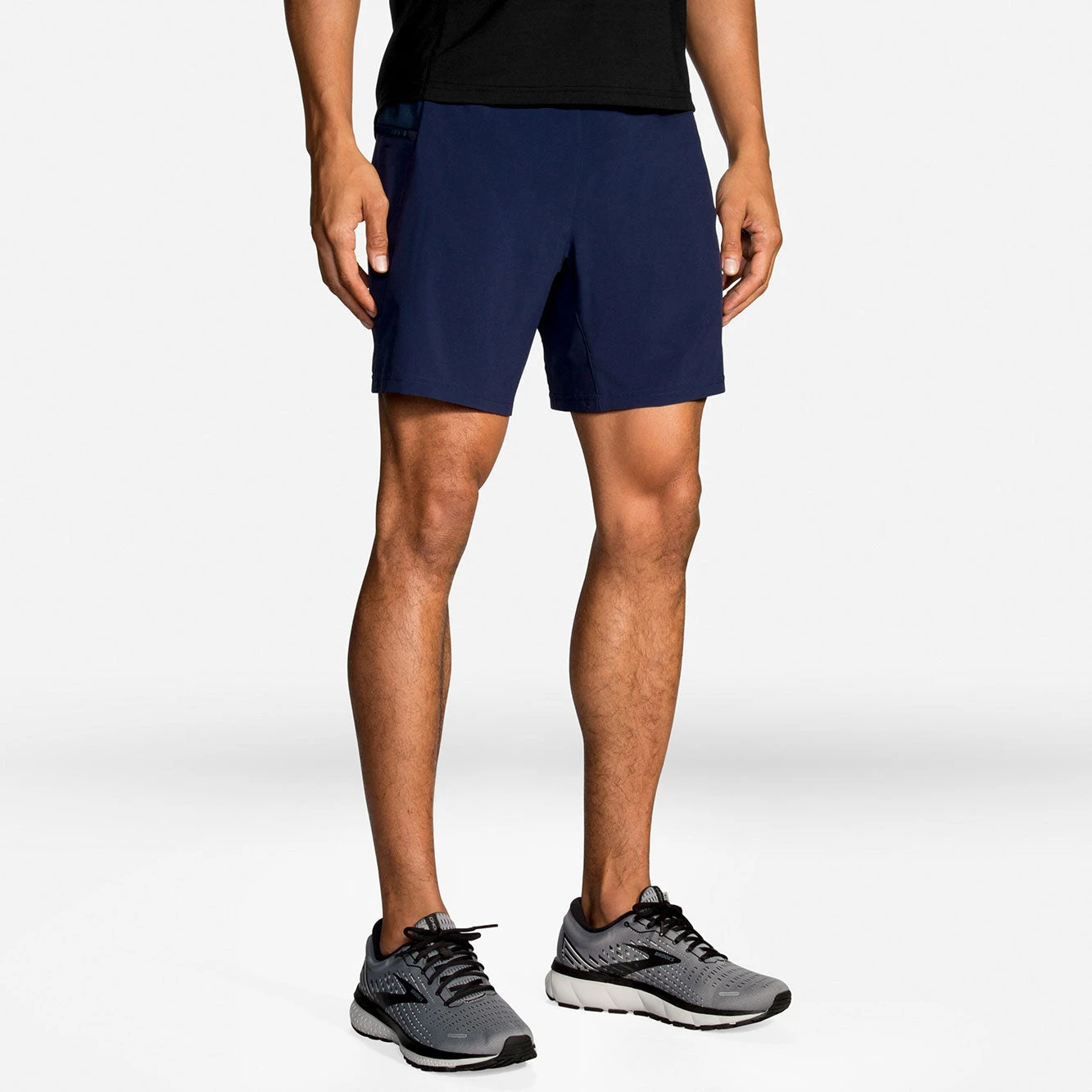 BROOKS Men's Sherpa 7" 2-In-1 Short - Navy 2 BROOKS Men's Sherpa 7" 2-In-1 Short - Navy - Image 2