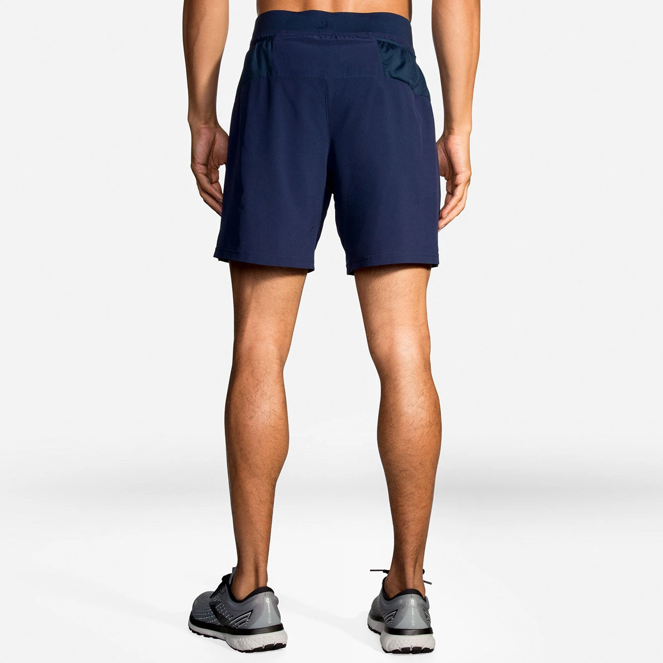 BROOKS Men's Sherpa 7" 2-In-1 Short - Navy 3 BROOKS Men's Sherpa 7" 2-In-1 Short - Navy - Image 3
