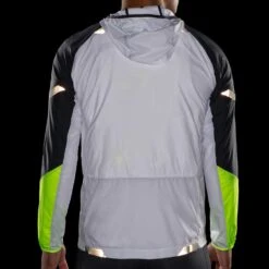 BROOKS Men's Run Visible Convertible Jacket - White/Asphalt/Nightlife 19 BROOKS Men's Run Visible Convertible Jacket - White/Asphalt/Nightlife -Patagonia Shop 211406 134 D7 Run Visible Convertible Jacket 2