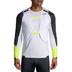 BROOKS Men's Run Visible Convertible Jacket - White/Asphalt/Nightlife 16 BROOKS Men's Run Visible Convertible Jacket - White/Asphalt/Nightlife -Patagonia Shop 211406 134 D9 Run Visible Convertible Jacket 1