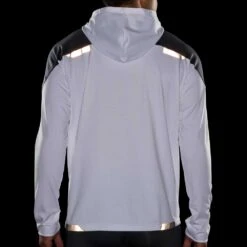 BROOKS Men's Run Visible Thermal Hoodie - White/Asphalt/Nightlife -Patagonia Shop 211411 134 D4 Run Visible Thermal Hoodie